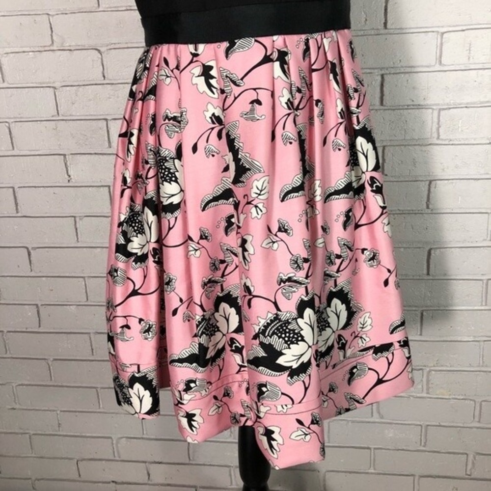 Diane von Furstenberg Floral Fit Flare Silk Wool Blend Pita Dress | Size 12 - Picture 11 of 12